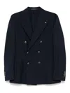 Tagliatore Double-breasted Blazer In Blue