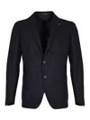 Tagliatore Single-breasted Jacket In Virgin Wool In Blue