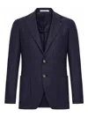 Tagliatore Single-breasted Tailored Wool Jacket In Blue