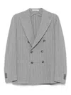 Tagliatore Vesuvio Suit With Double-breasted Design And Chest Pocket In Light Grey