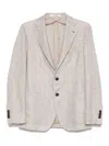 Tagliatore Tailored Herringbone Blazer With Two-button Closure