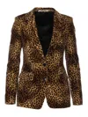 Tagliatore Single Breast Blazer Animalier Jackets Animalier In Animal Print