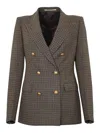 Tagliatore Parigi Wool Jacket With Sequins In Brown