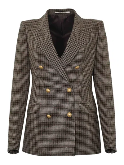 Tagliatore Parigi Wool Jacket With Sequins In Brown