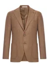 Tagliatore Single-breasted Tailored Wool Jacket In Brown