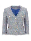 Tagliatore Women Tweed Blazer In Blue