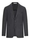 Tagliatore Single-breasted Tailored Wool Jacket In Black