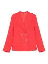 Tagliatore Double-breasted Blazer With Structured Shoulders In Red