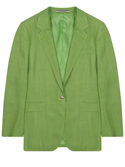 Tagliatore Single-breasted Blazer In Green