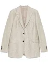 Tagliatore Sequin-embellished Blazer In Beige