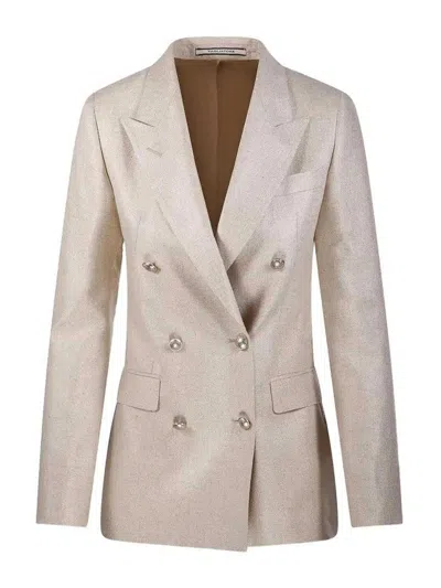 Tagliatore Jparigi10b Beige Jacket In Brown