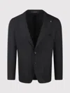 Tagliatore Men's Single-breasted Cotton Blazer In Black