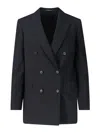 Tagliatore Blazer In Cashmere In Black