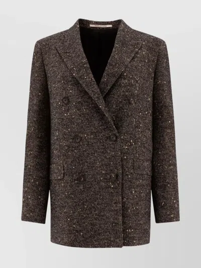 Tagliatore Blazer Buttoned Front Pockets Long Sleeves In Black