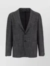 Tagliatore Blazer Check Pattern Front Pockets In Gray