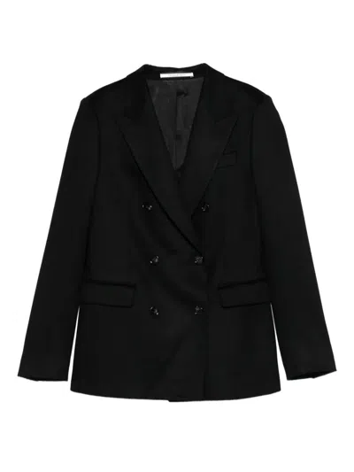 TAGLIATORE DOUBLE-BREASTED CAMEL WOOL BLAZER