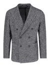 Tagliatore Herringbone Pattern Jacket In Grey