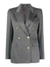 Tagliatore Parigi Double-breasted Blazer In Gris