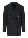 Tagliatore Blazer In Cashmere In Black