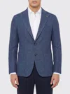 Tagliatore Unstructured Single-breasted Jacket In Blue