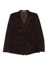 Tagliatore Parisian Style Blazer Pockets In Brown