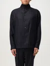 Tagliatore Mandarin-collar Wool Shirt Jacket In Blue