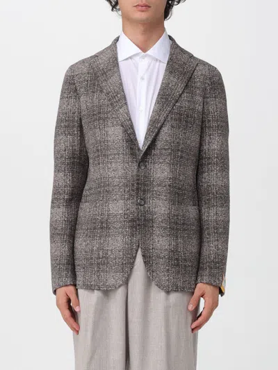 Tagliatore Blazer  Men Color Brown In Gray