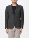 Tagliatore Checkered Wool-silk Blend Blazer With Peaked Lapel In Multi