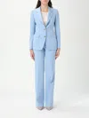 Tagliatore Parisian Flap Pocket Suit With Wide-leg Trousers In Blue