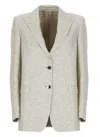 Tagliatore Blazer With Paillettes In Beige