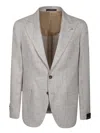 Tagliatore Tailored Beige Blazer With Notch Lapel In Beige