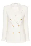 Tagliatore Peak-lapels Double-breasted Blazer In White