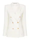 Tagliatore Peak-lapels Double-breasted Blazer In White