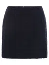 Tagliatore May Mini Skirt In Blue Tweed In Blue