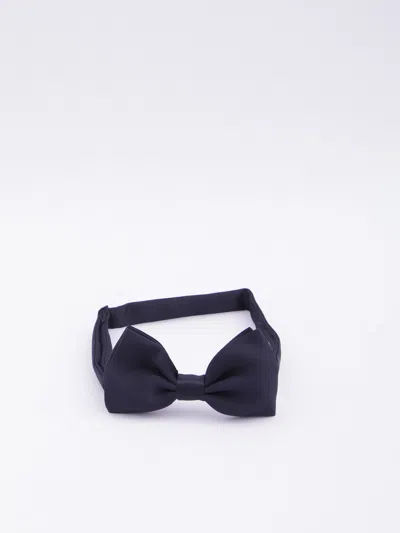 Tagliatore Knotted Adjustable-strap Bow Tie In Blue
