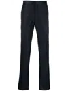 Tagliatore Blue Bruce Straight-leg Trousers In Blue