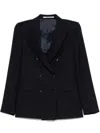 Tagliatore Double-breasted Blazer In Black