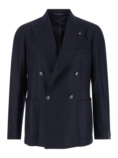 TAGLIATORE BLUE DOUBLE-BREASTED BLAZERS