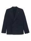 Tagliatore Tailored Blue Double-breasted Jacket With Notched Lapel In Blue