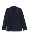 Tagliatore Tailored Blue Double-breasted Jacket With Notched Lapel In Blue