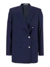 Tagliatore Blue Double-breasted Jacket With Classic Lapels In Blue