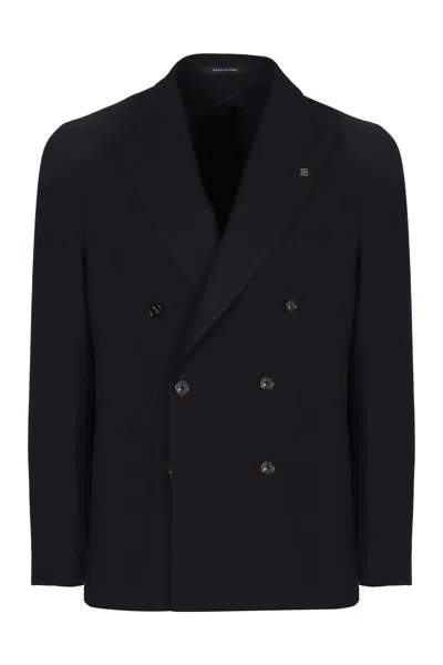 Tagliatore Blue Double-breasted Wool Jacket