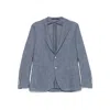 Tagliatore Long Sleeve Casual Jacket In Blue