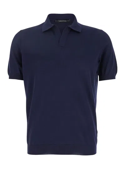 TAGLIATORE KNITTED POLO SHIRT