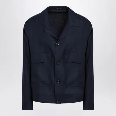TAGLIATORE BLUE LINEN JACKET