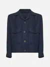 Tagliatore Blue Linen Short Blouson