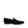 Tagliatore Man Loafers Midnight Blue Size 9 Textile Fibers In Blue