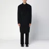 Tagliatore Arden Blue Double-breasted Coat With Classic Revers In Virgin Wool Man In Blue