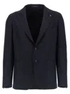 Tagliatore Stretch Blazer Single Breasted In Blue