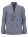 Tagliatore 'montecarlo' Blazer Featuring Back Vent In Blue